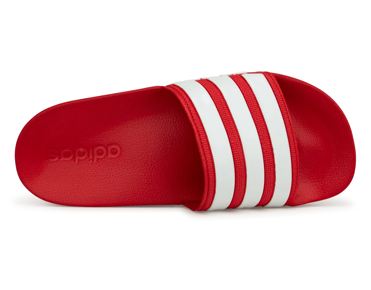 adidas Men's Adilette 3-Stripe Shower Slides Red/White