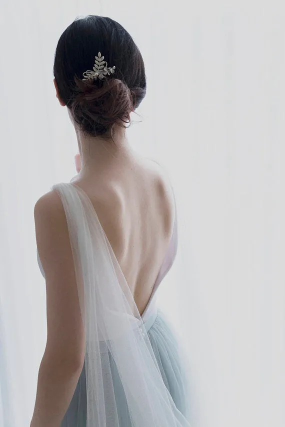 Bridal cape veil in custom color
