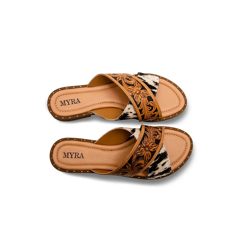Chappy Western Hand-Tooled Sandals