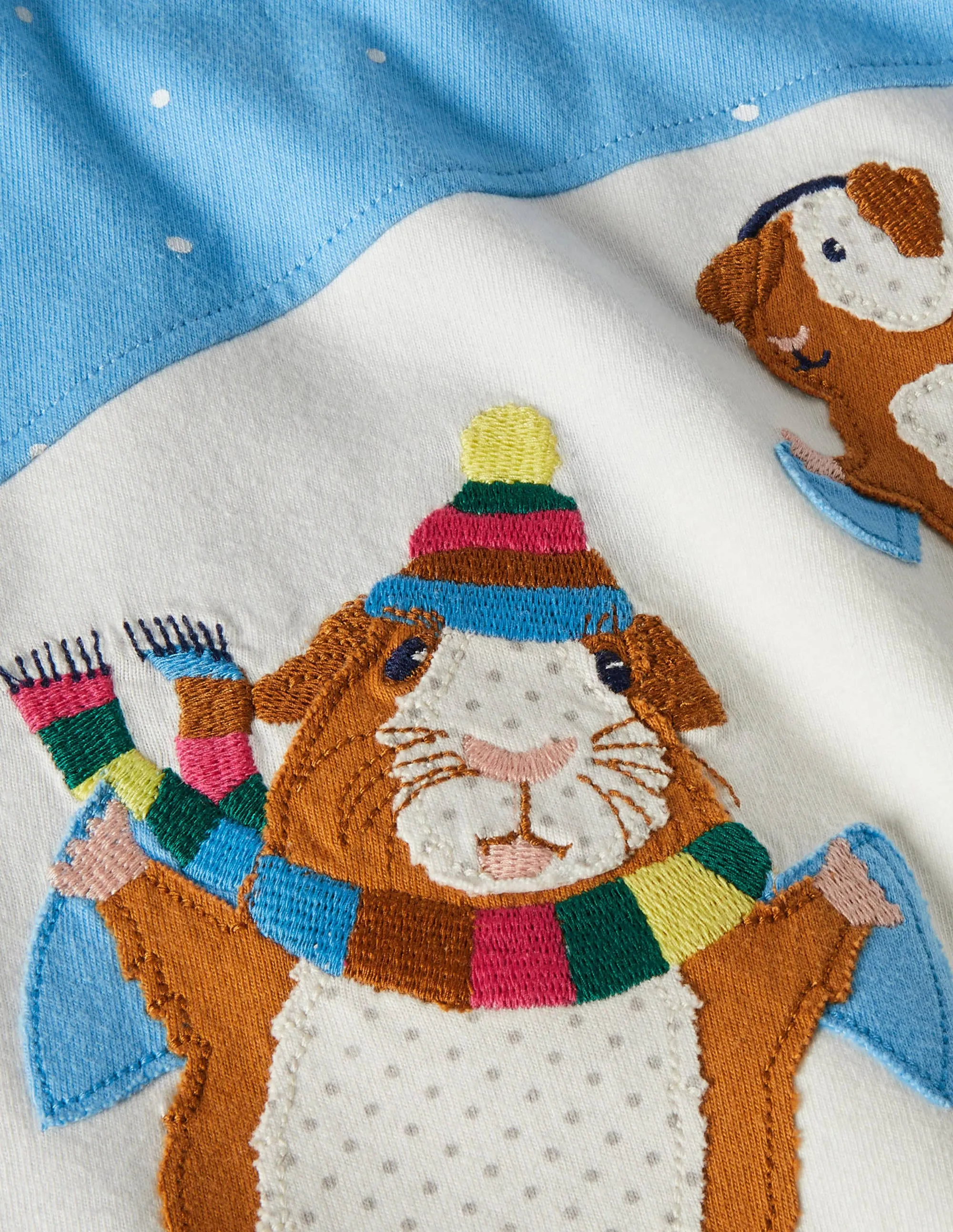 Front & Back T-shirt-Surfboard Blue Guinea Pigs