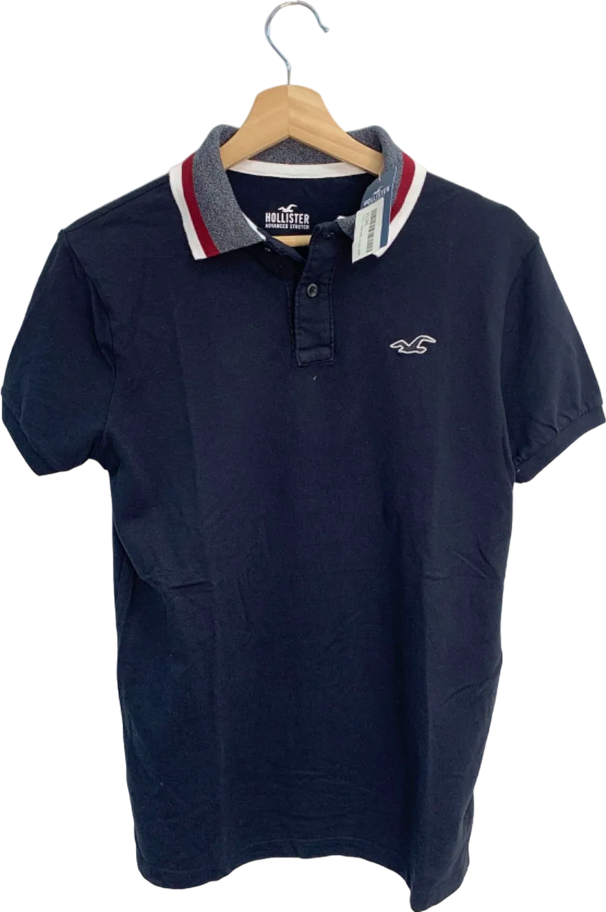 Hollister Navy Advanced Stretch Polo Shirt XS