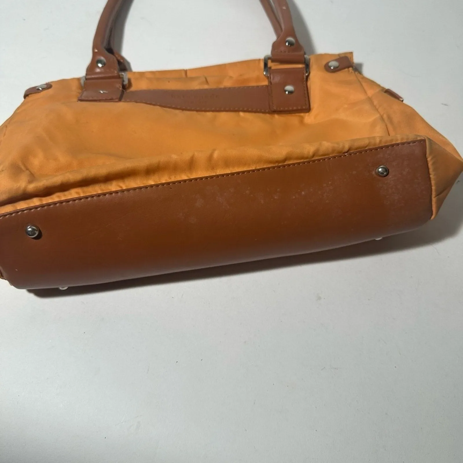 Kate Spade Brown and Tan Shoulder Bag with Leather Accents