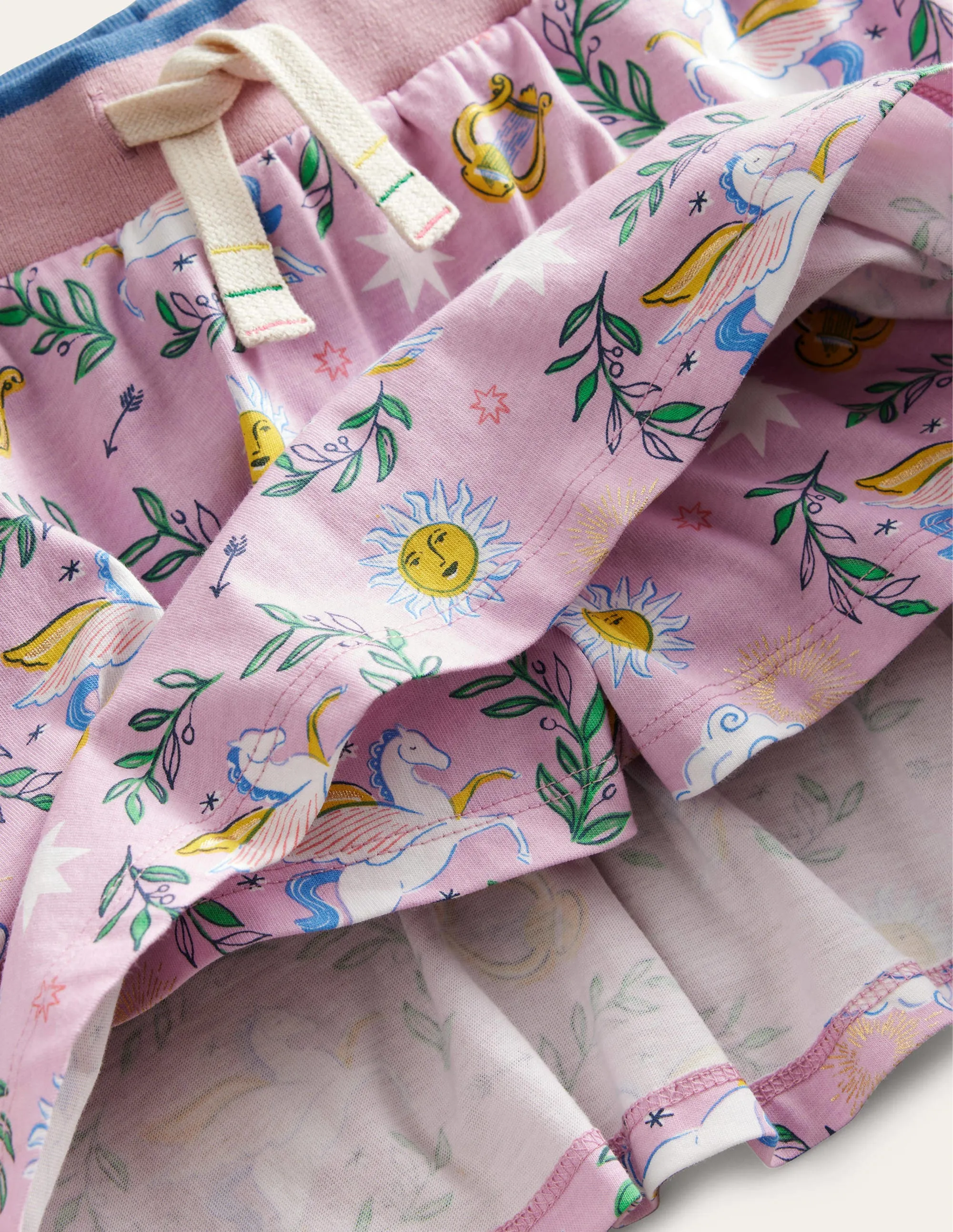 Printed Jersey Skort-Winsome Orchid/Metallic