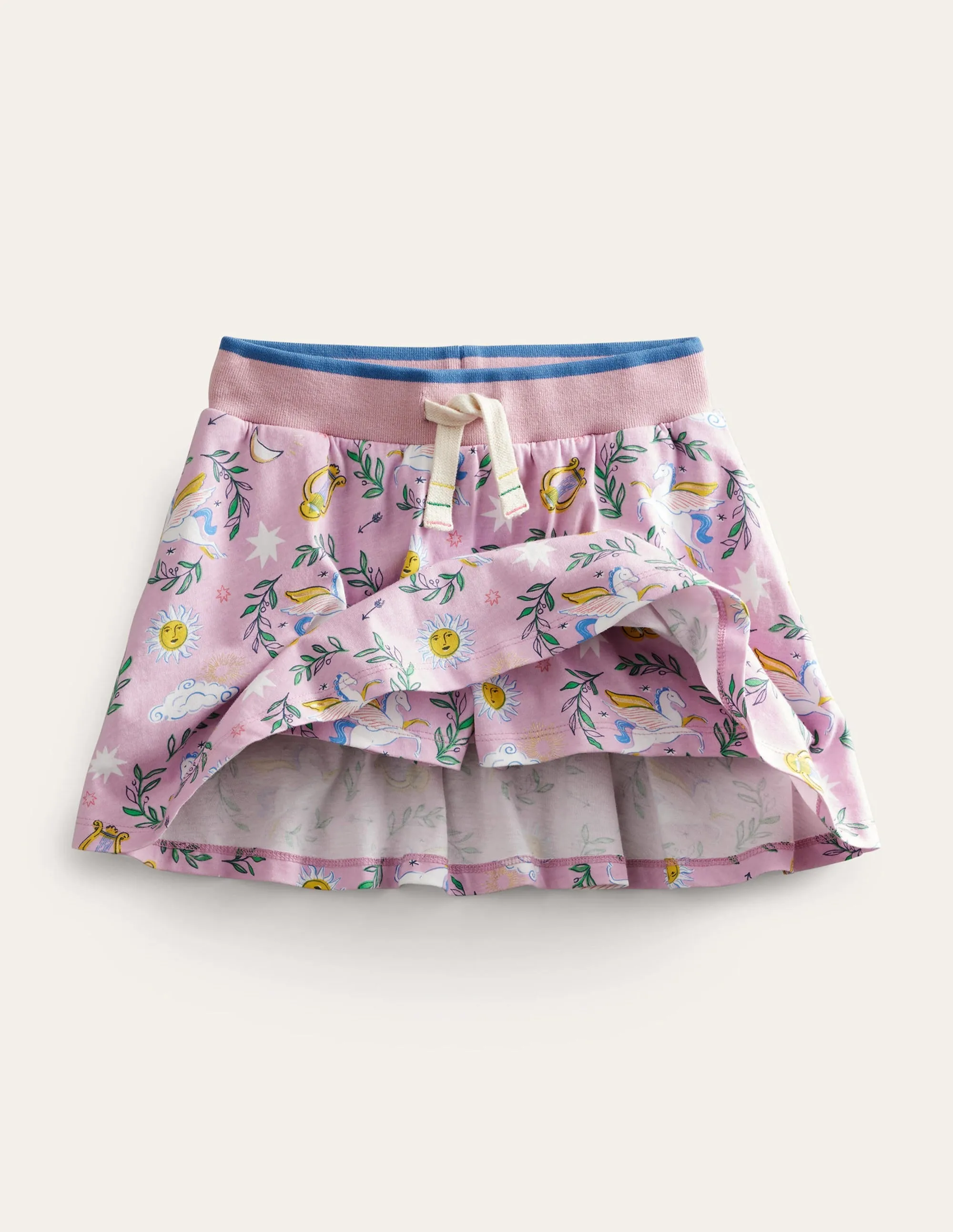 Printed Jersey Skort-Winsome Orchid/Metallic