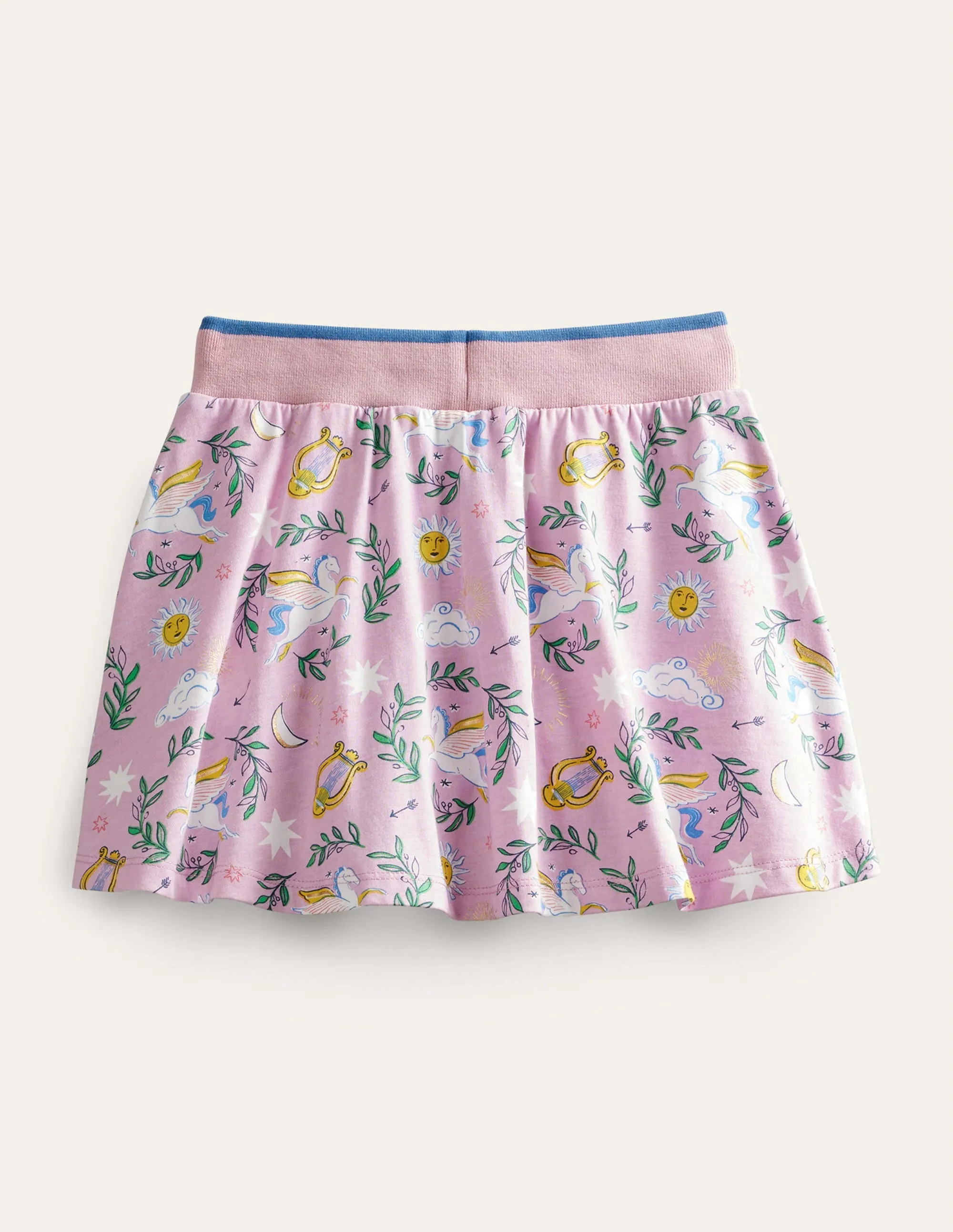 Printed Jersey Skort-Winsome Orchid/Metallic