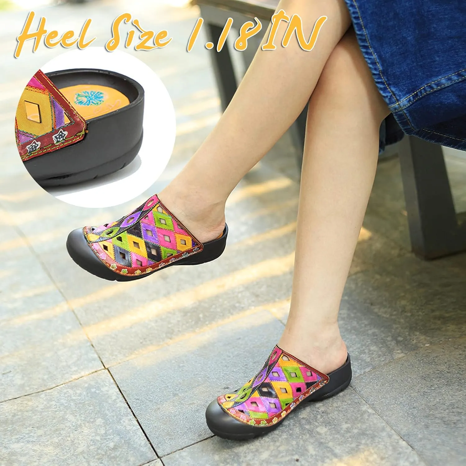 Riutiru Women's Handmade Vintage Ethnic Style Lambskin Sandals and Slippers - Fashion and lightweight Suitable for Any Occasion