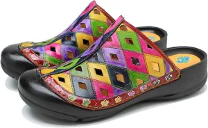 Riutiru Women's Handmade Vintage Ethnic Style Lambskin Sandals and Slippers - Fashion and lightweight Suitable for Any Occasion