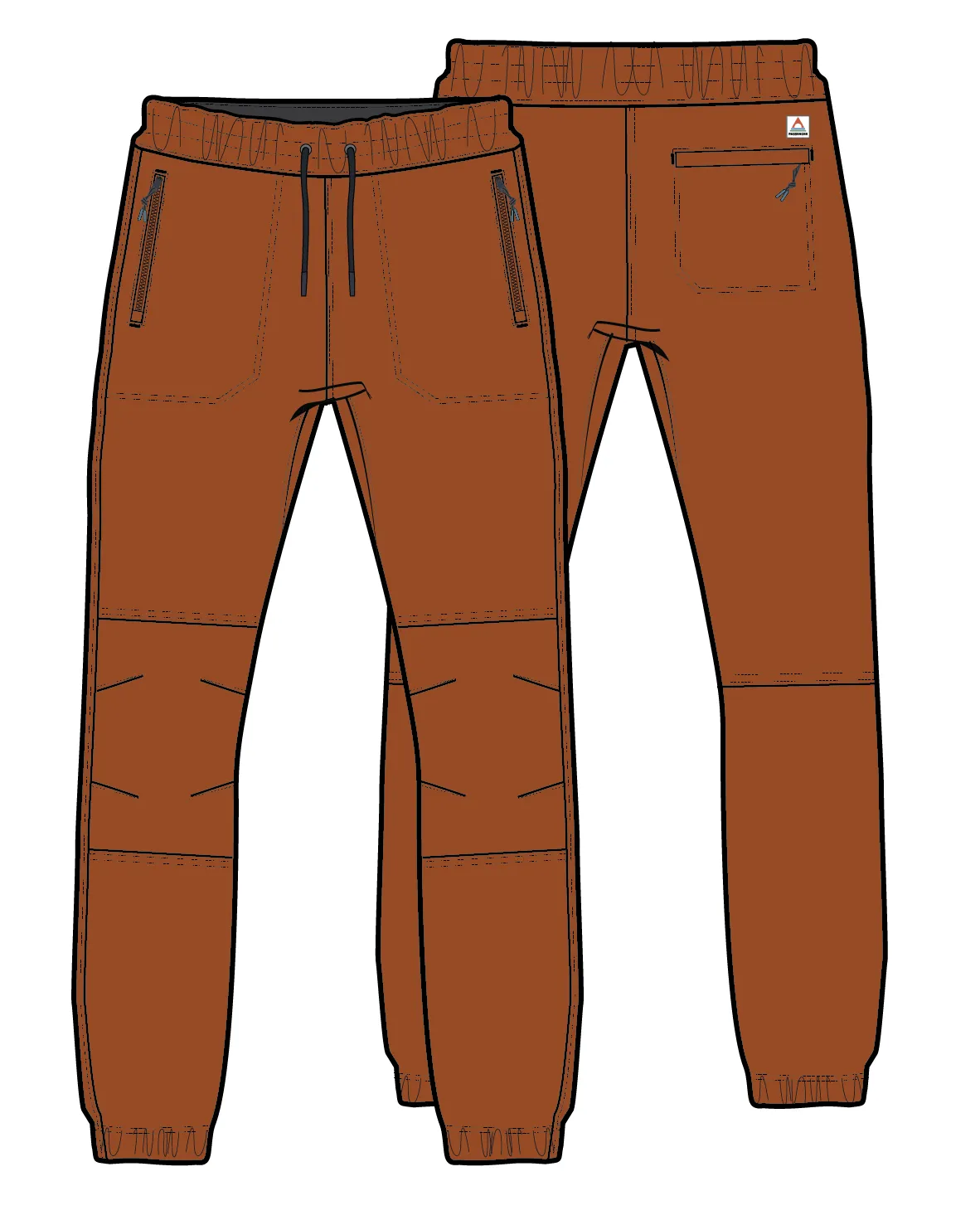 Sandstone Recycled Active Trail Jogger - Sunset Orange