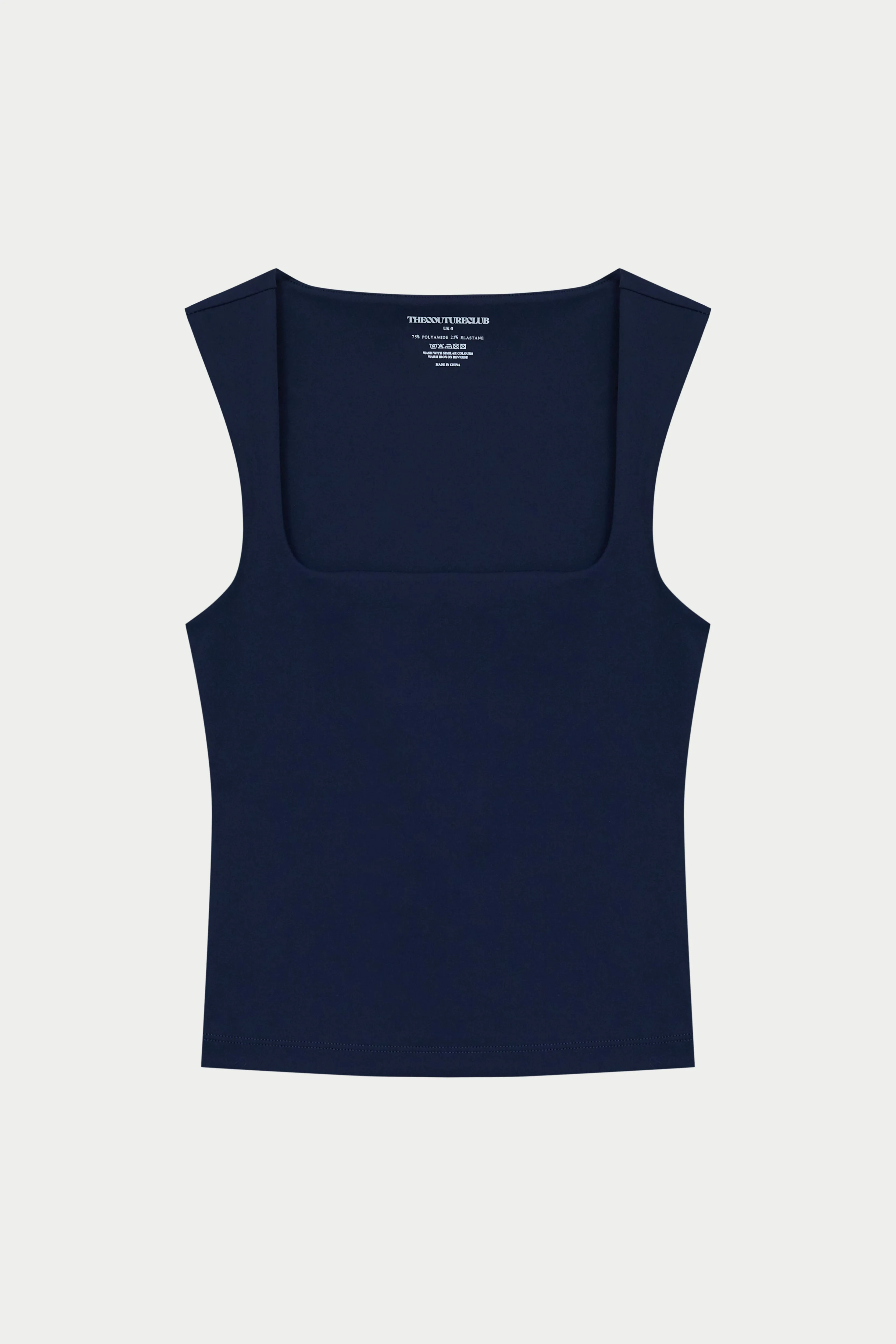 SCULPTING STRETCH SCOOP NECK TOP - DARK NAVY